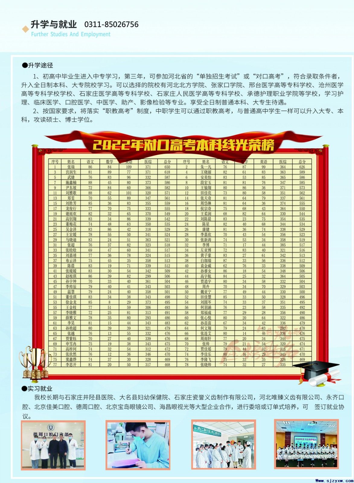 (省级重点)2023年石家庄口腔医学院秋季招生计划出台了！